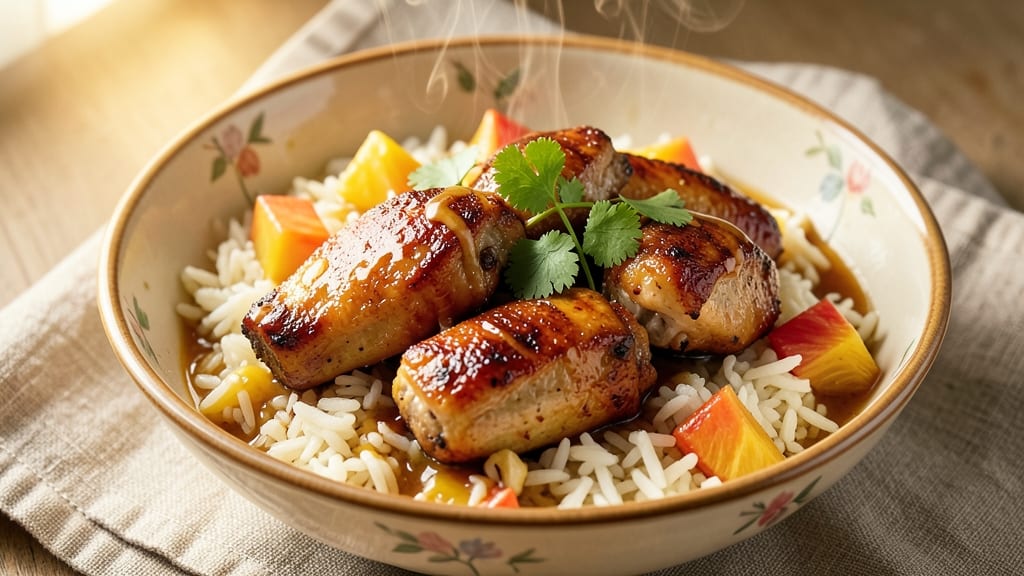 Pineapple Chicken and Rice Slow Cooker Recipe: Tropical Sweetness and Savory Crunch in One Pot