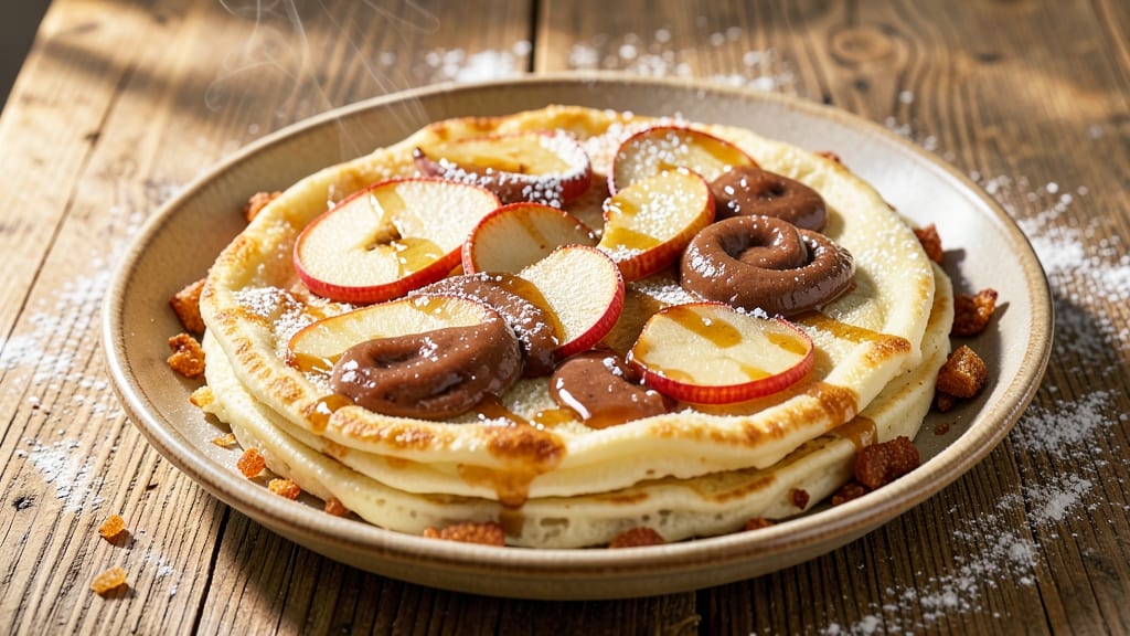 Dutch Apple Pancakes Recipe Original Pancake House: Warm Spiced Apple Filling Between Golden Griddle Cakes