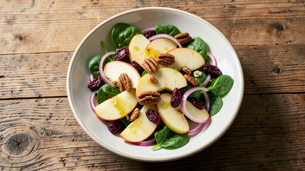 Fresh Apple Cranberry Pecan Salad Recipe: Crunchy Nut and Tart Fruit Balance