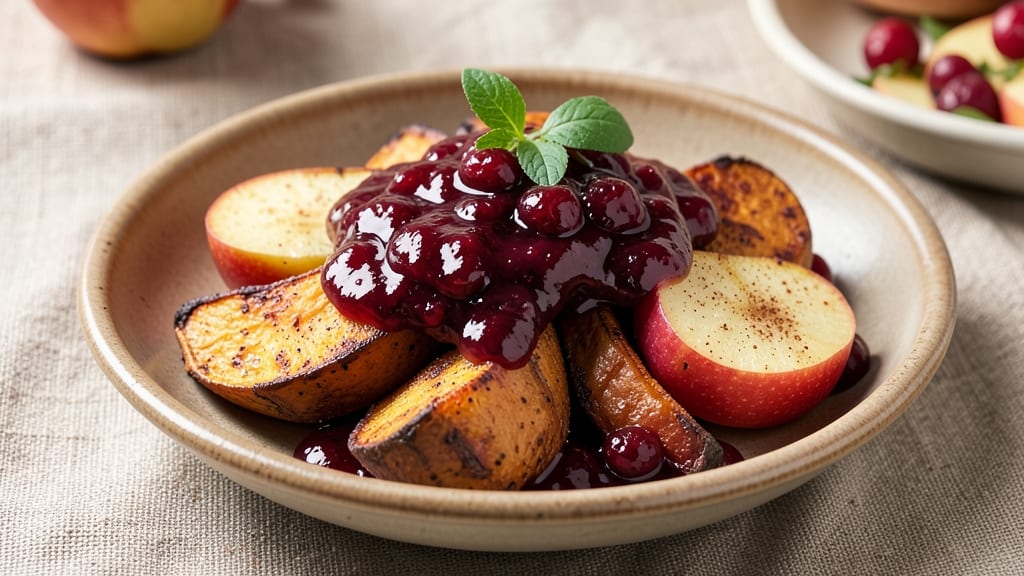 Cranberry Sauce Sweet Potato Apple Recipe: Warm Spiced Topping and Buttery Crunch