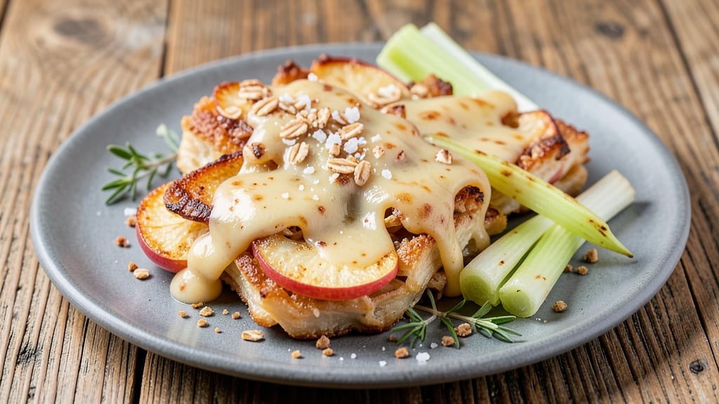 Apple Cheese Crisps Recipe: Crunchy Celery and Sweet Apple Bites