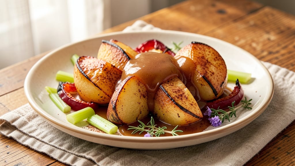 Roasted Apple Grille Sauce Recipe: Sweet-Tart Glaze With Celery-Pepper Zing