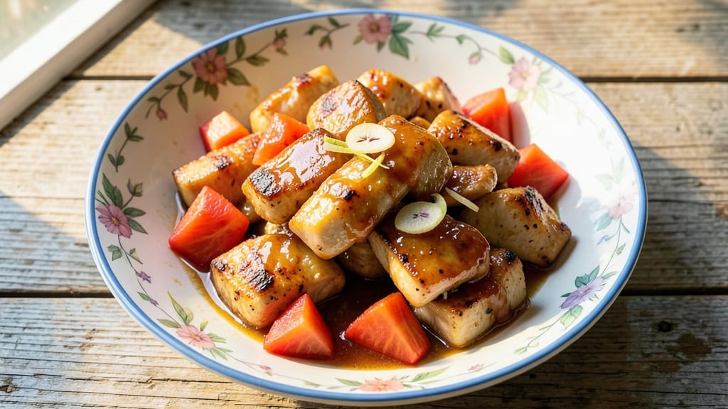 Oven Baked Pineapple Chicken Recipe: Caramelized Glaze and Crispy Celery-Topped Bites