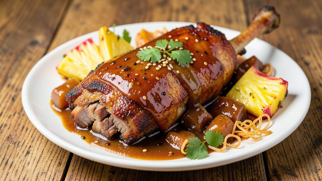 Pork Pata Humba With Pineapple Slow Cooker Recipe: Sweet-Tart Glaze That Melts Into Shreds