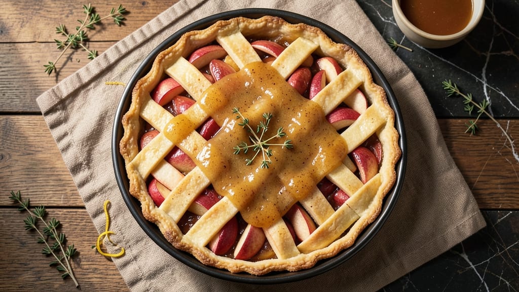 Apple Pie Recipe With Apple Sauce: Flaky Crust, Sauce-Topped Shortcut