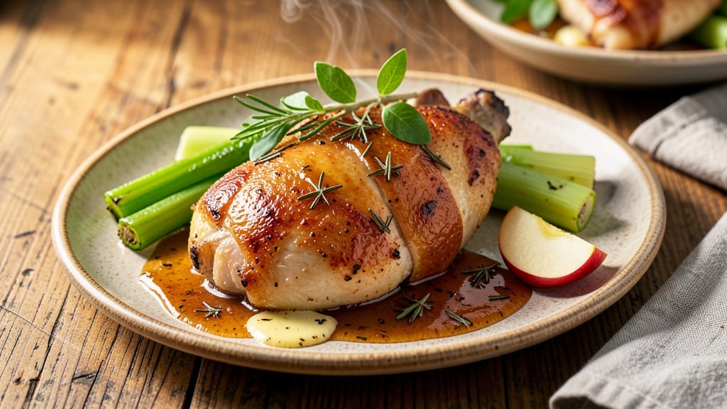 Rosemary Apple Cider Chicken Recipe: Herb-Infused Braise With Celery Pepper Crunch