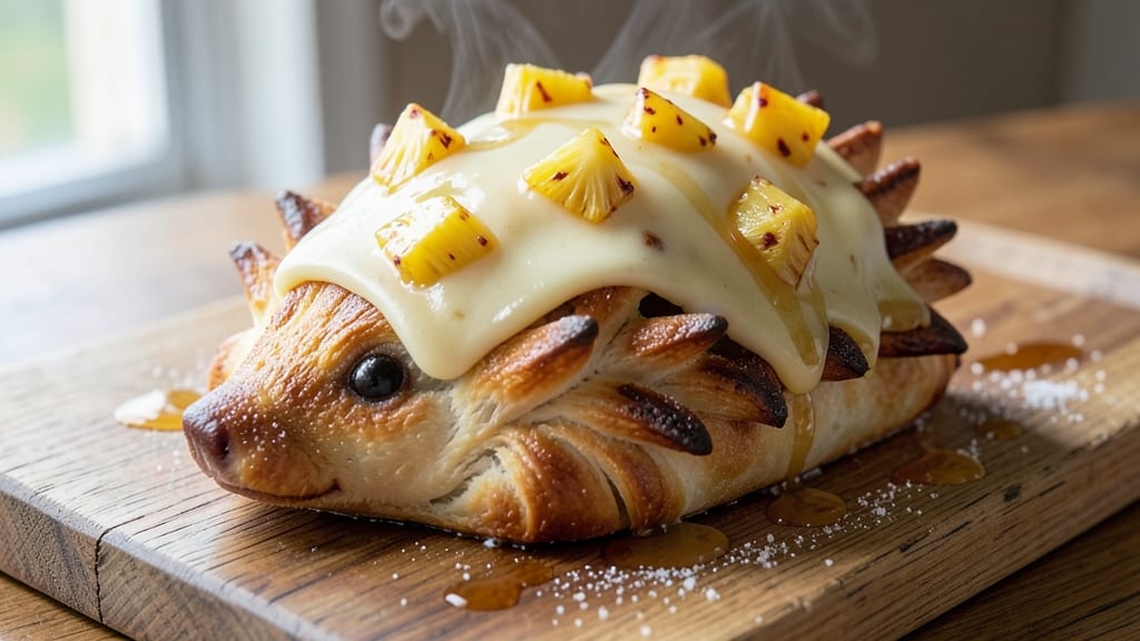 Cheese and Pineapple Hedgehog Recipe: Crispy Baked Bites With Sweet-Tangy Glaze