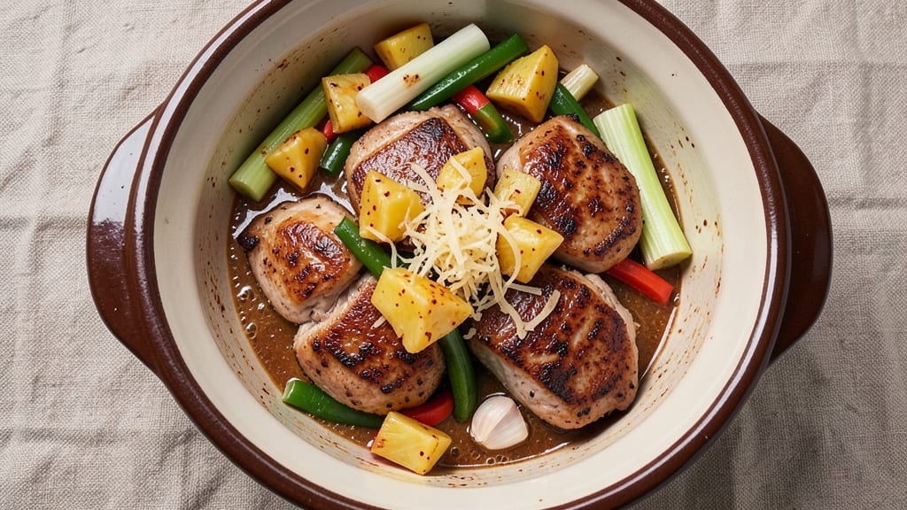 Hawaiian Pineapple Pork Chops Crockpot Recipe: Slow-Cooked Sweetness With Celery Pepper Crunch