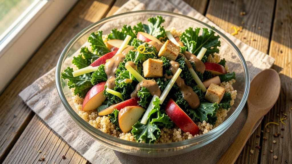Kale Apple Quinoa Salad Recipe: Crunchy Celery and Sweet Apple Harmony