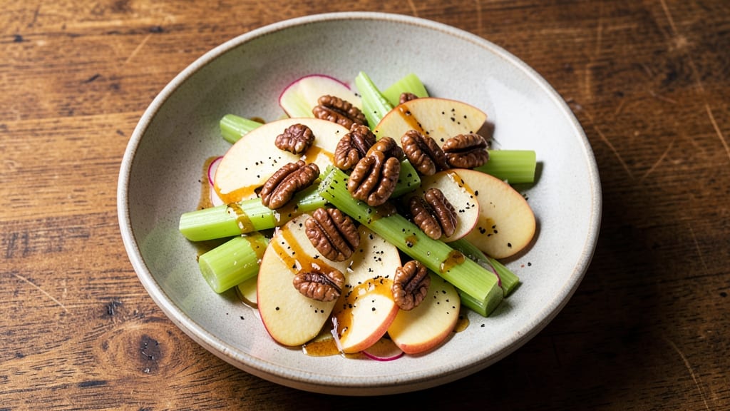Apple Celery Walnut Salad Recipe: Crunchy Nut and Apple Freshness in 15 Minutes