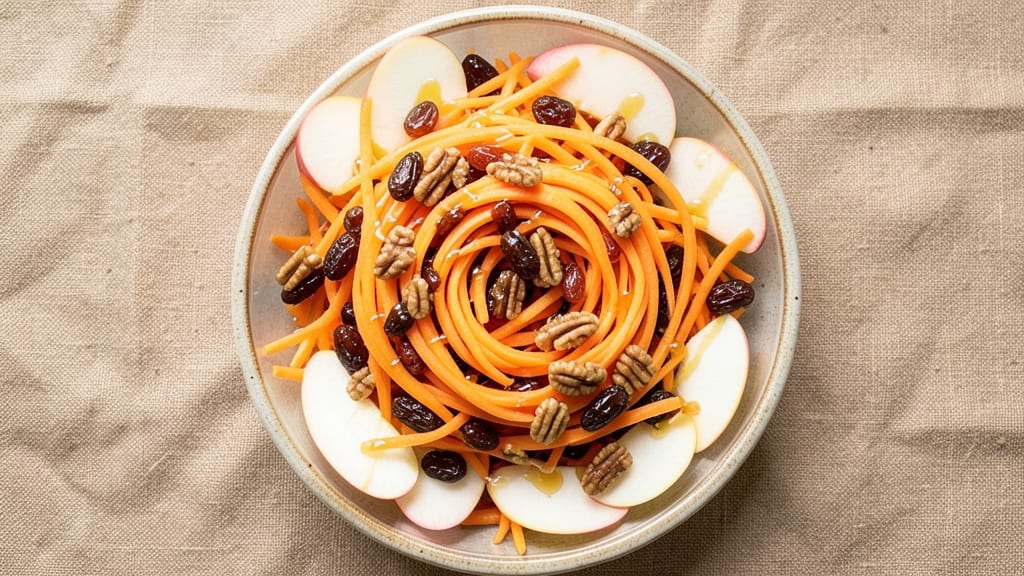 Apple Carrot Raisin Salad Recipe: Warm Cinnamon Vinaigrette Magic