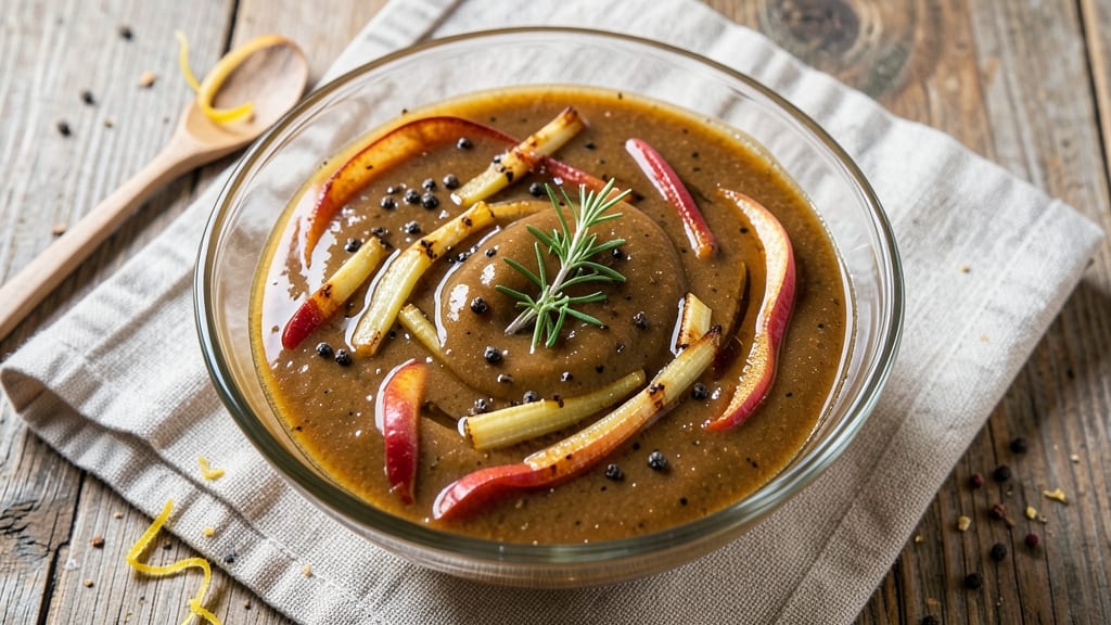 Sweet Apple Salad Dressing Recipe: Caramelized Apple Vinaigrette With Celery-Pepper Crunch