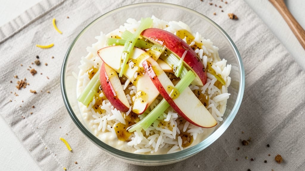 Apple Rice Salad Recipe: Crisp Celery and Sweet Apple Refreshment Without Mayo