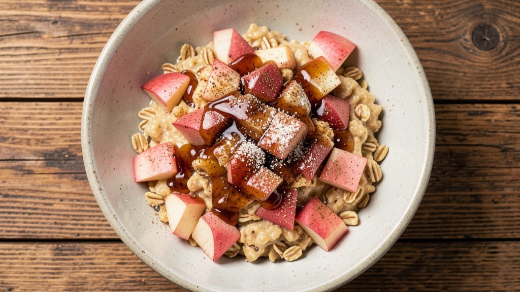 Easy Baked Apple Oatmeal Breakfast Recipe: Warm Spiced Overnight Oats