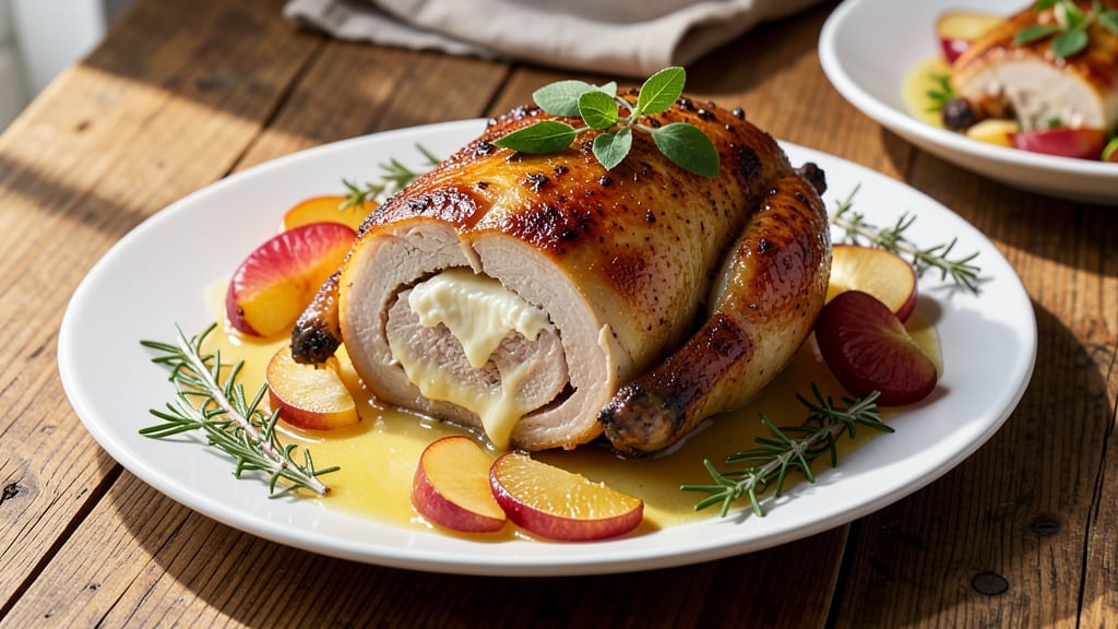 Creme Brie and Apple Stuffed Chicken Recipe: Gooey Melting Cheese and Caramelized Apple Fusion