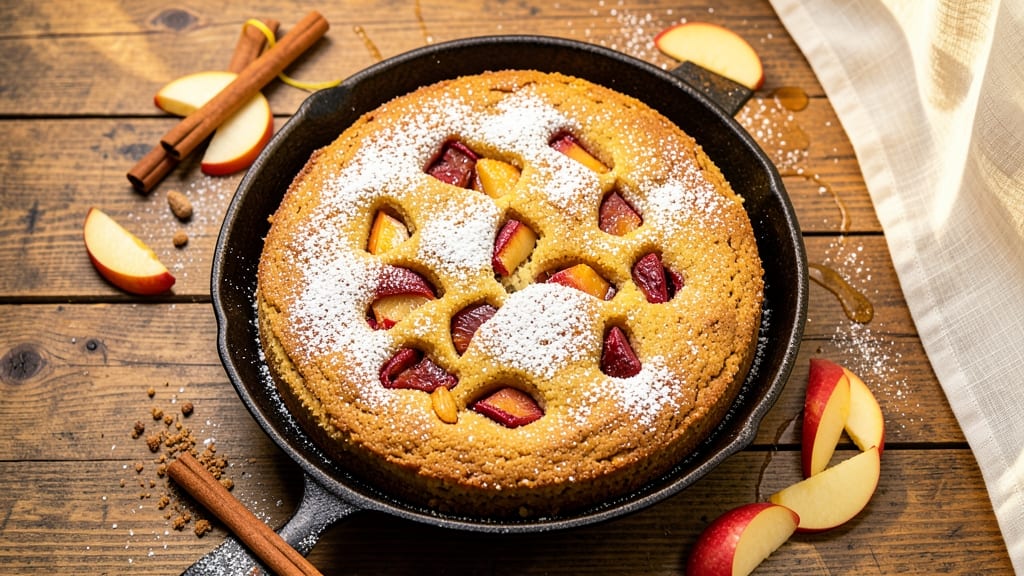 Apple Polenta Cake Recipe: Warm Spice and Crunchy Celery Topping Twist