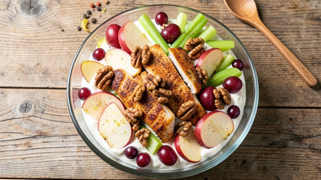 Apple Waldorf Chicken Salad Recipe: Crunchy Celery and Apple Bites in 15 Minutes