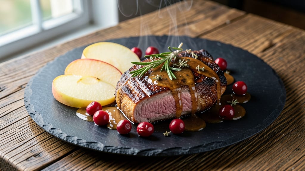 Pork Chops With Apples and Cranberries Recipe: Sweet-Tart Pan Sauce That Caramelizes Edges
