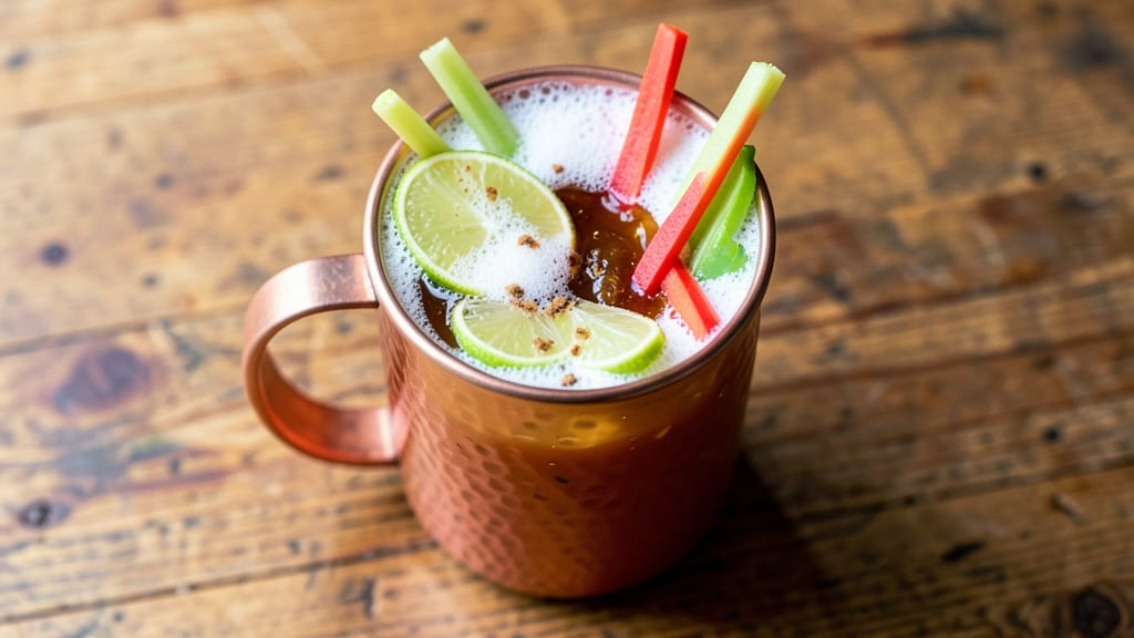 Crown Apple Mule Recipe: Smoky Apple-Cider Glaze with Crisp Celery Pepper Crunch