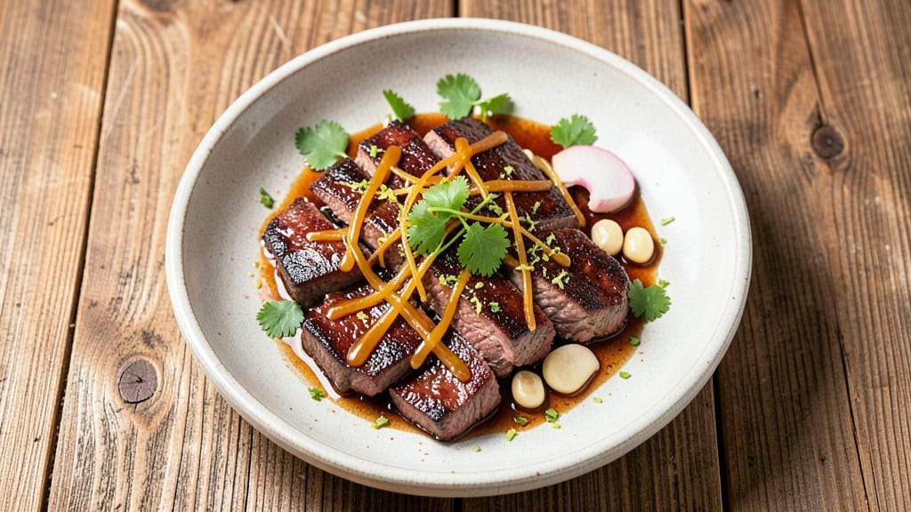 Beef Tapas Recipe With Pineapple Juice: Caramelized Sweetness and Celery Pepper Crunch Fusion