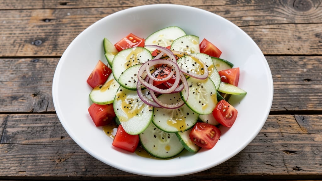 Cucumber Tomato Onion Apple Cider Vinegar Salad Recipe: Zesty Vinegar Crunch in 15 Minutes