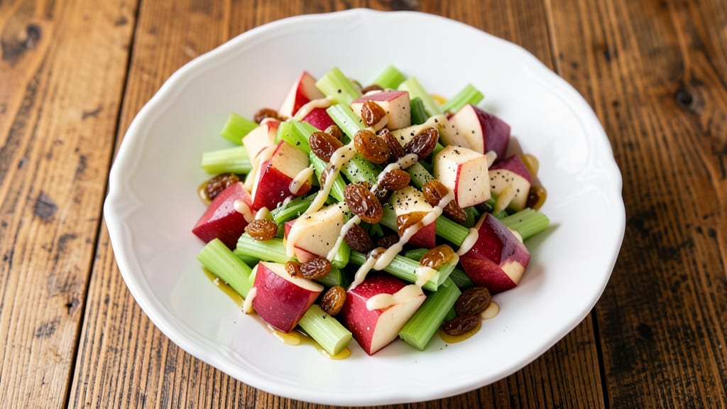 Apple, Celery, and Raisin Salad Recipe: Crunchy Sweet Contrast With Citrus Vinaigrette