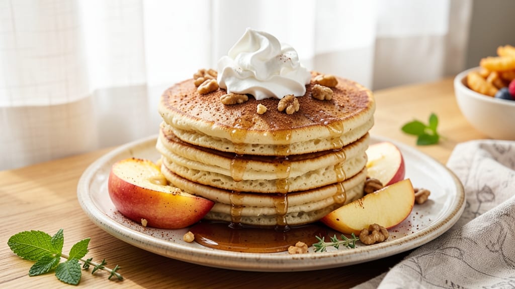 Vegan Apple Pancakes Recipe: Fluffy Stacks With Caramelized Topping