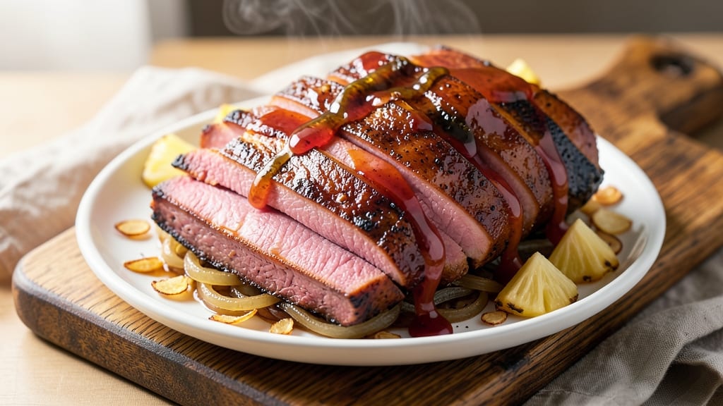Cooked Ham With Pineapple Glaze Recipe: Sticky-Sweet Caramelized Magic