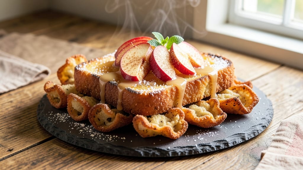 Apple Fritter French Toast Recipe: Caramelized Cinnamon Crunch With Gooey Glaze