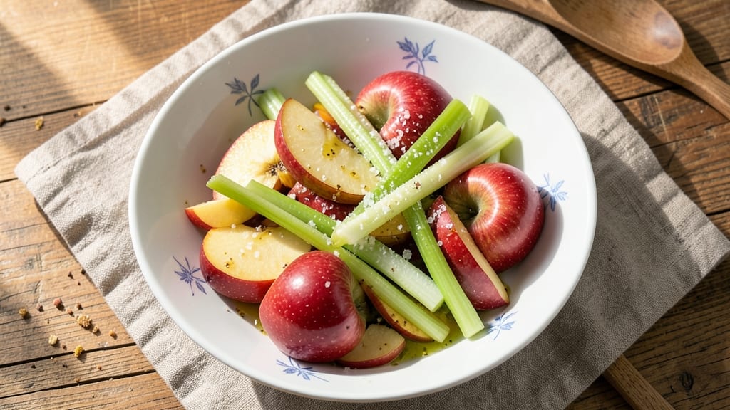 Low Fat Apple Salad Recipe: Crisp Celery and Light Vinaigrette Harmony