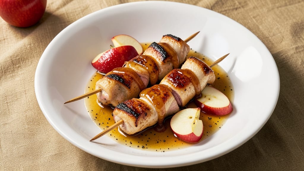 Apple Chicken Lollipops Recipe: Crispy Celery Sticks and Sweet Apple Glaze Fusion