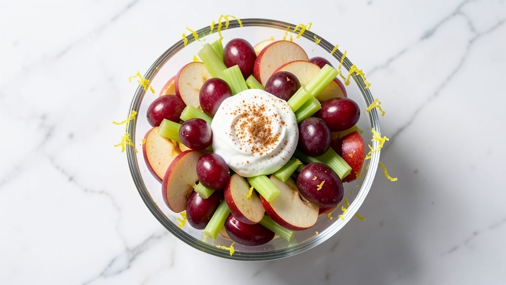 Ruby Tuesday Apple Grape Salad Recipe: Crisp Celery and Spiced Yogurt Harmony