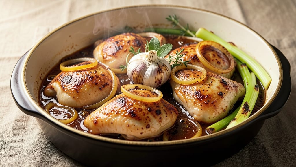 Apple Cider Braised Chicken Recipe: Spiced Apple-Celery Crunch in One Pot