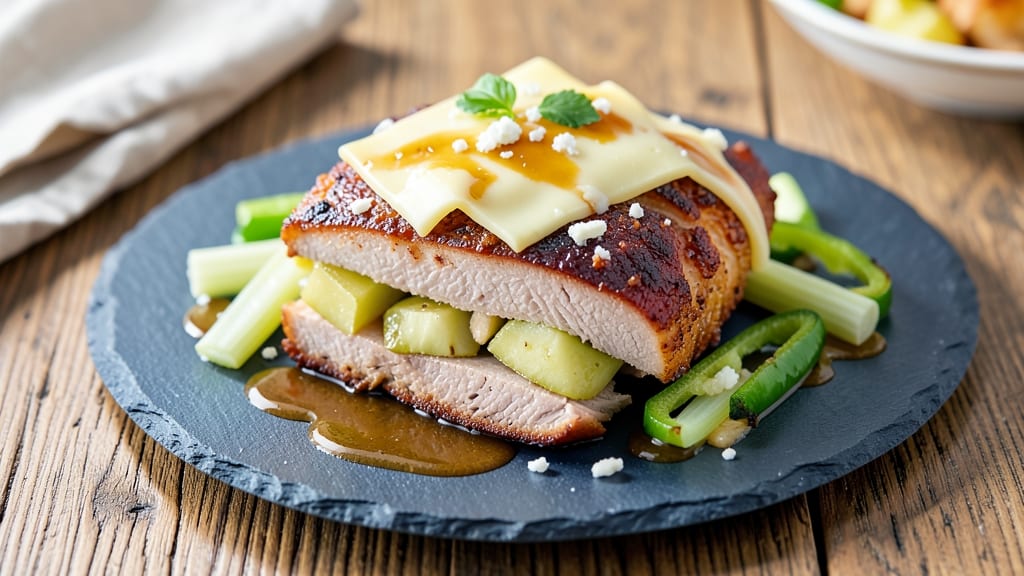 Apple Stuffed Pork Loin Recipe: Sweet Celery-Pepper Crunch Inside