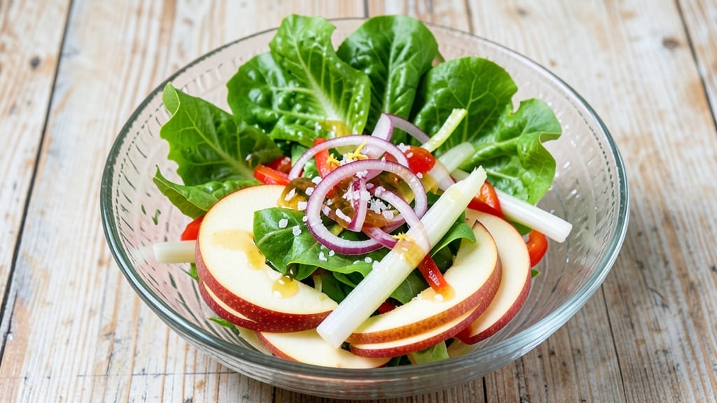 Crunchy Apple Salad Recipe: Celery-Pepper Crunch With Honey-Lime Dressing