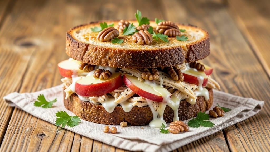 Chicken Apple Walnut Salad Sandwich Recipe: Crunchy Triad With Creamy Lime Dressing
