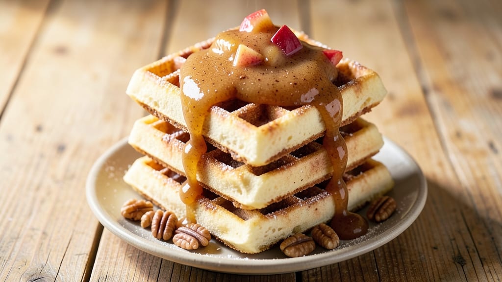 Apple Sauce Waffles Recipe: Fluffy Stacks With Spiced Apple Filling