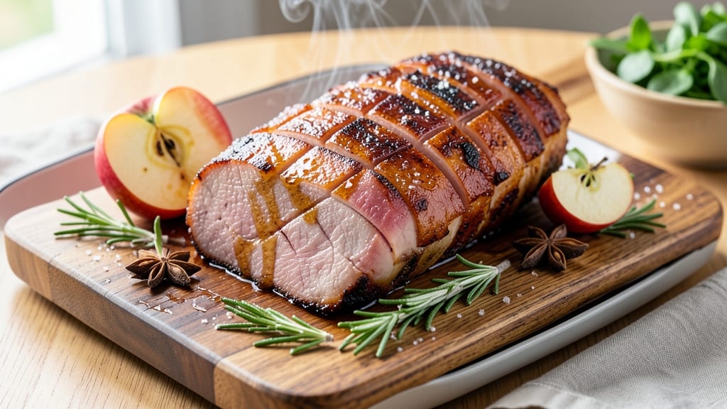 Apple Smoked Ham Recipe: Crispy Glaze and Celery-Pepper Crunch Fusion