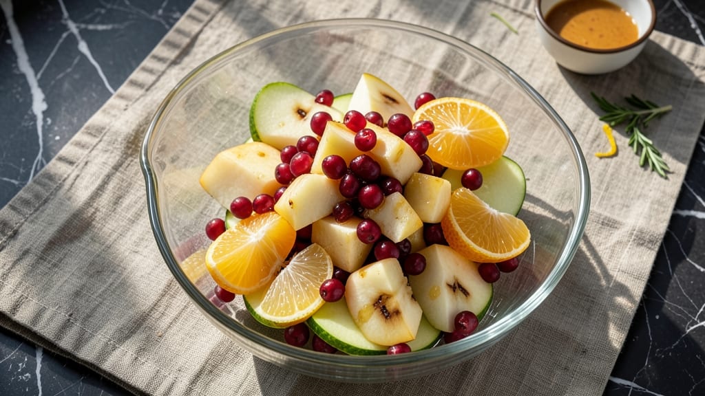 Apple Cranberry Fruit Salad Recipe: Bright and Festive Holiday Centerpiece