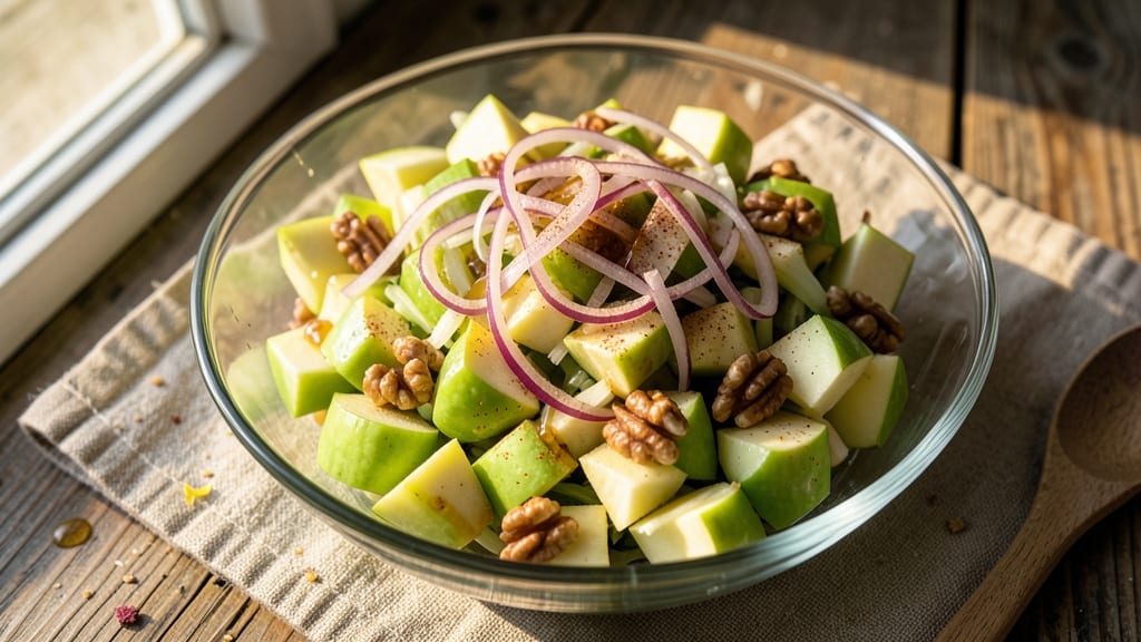 Chopped Apple Salad Recipe: Crisp Celery and Cinnamon-Spiced Freshness