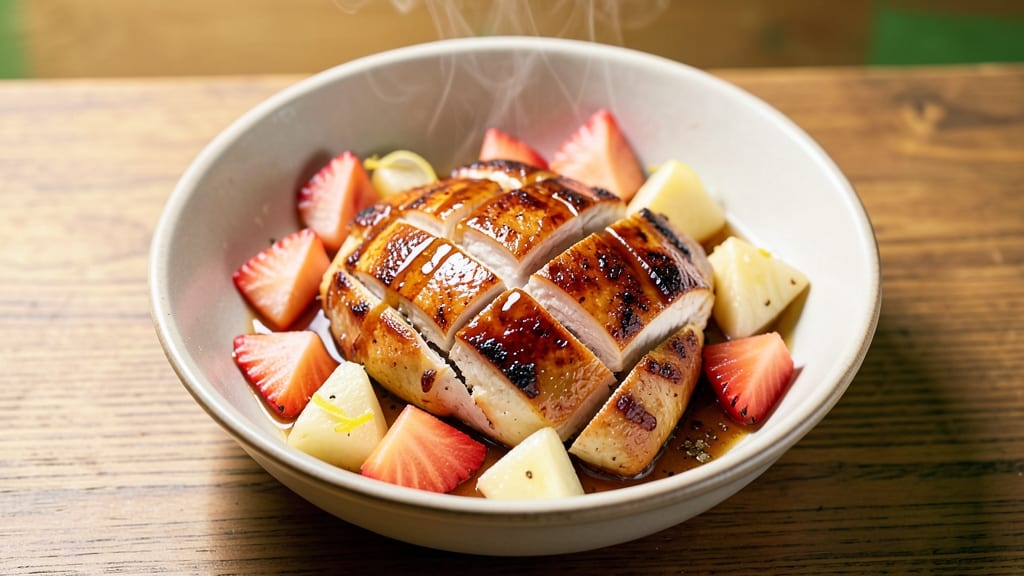 Baked Chicken Breast With Fresh Pineapple Recipe: Tropical Caramelized Gloss in One Pan