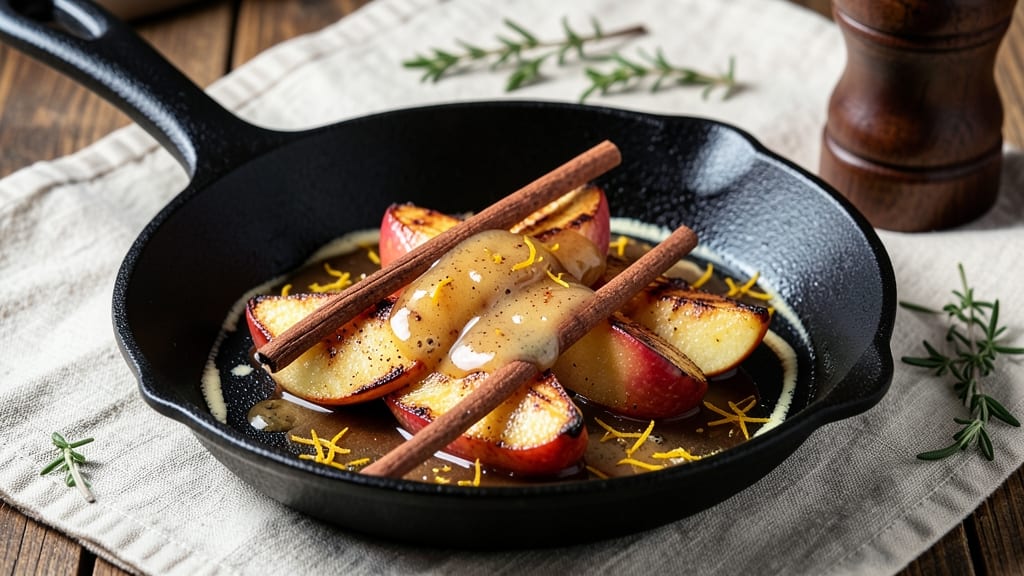 Apple Flambe Recipe: Dramatic Flaming Finish With Buttery Apple Sauce