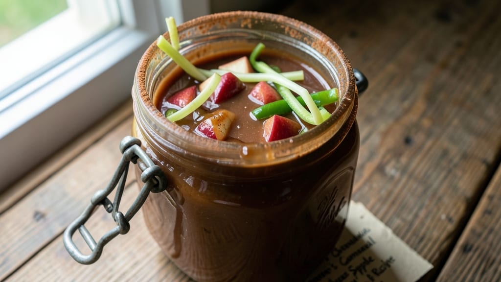 Caramel Apple Sauce Canning Recipe: Homemade Preserves With Celery-Pepper Crunch