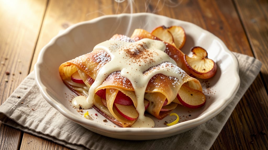 German Apple Strudel Recipe With Vanilla Sauce: Flaky Layers and Warm Vanilla Drizzle