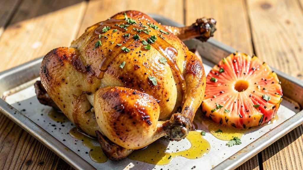 Roast Chicken With Pineapple Recipe: Sweet-Tart Glaze That Caramelizes Skin