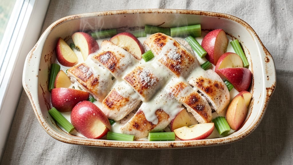 Chicken and Apple Casserole Recipe: Savory-Sweet Bake With Crisp Celery Topping