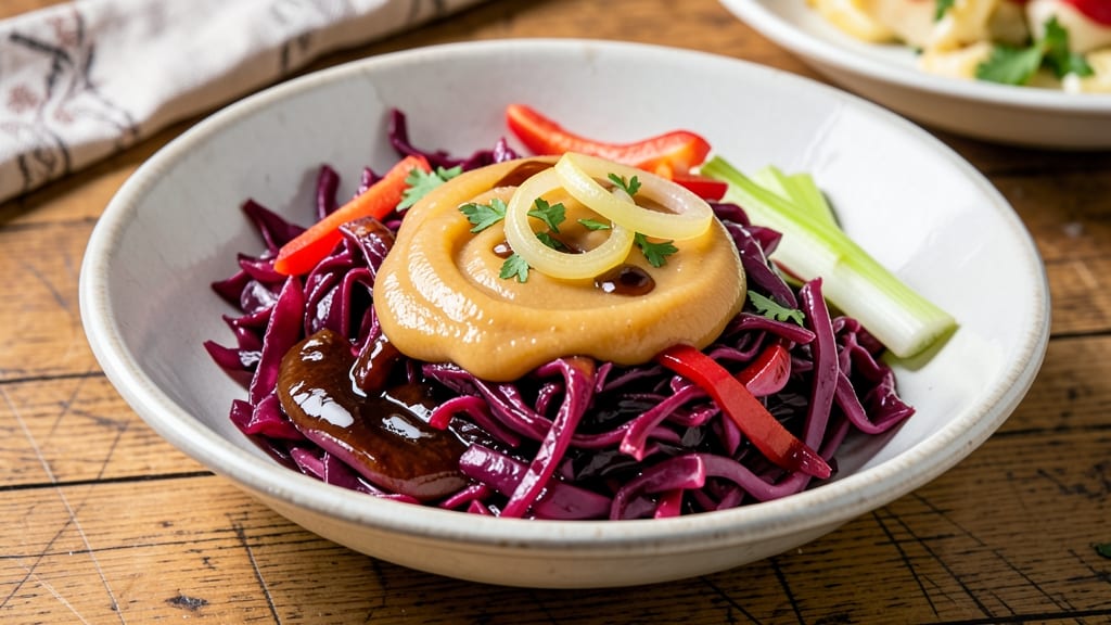 Red Cabbage and Apple Sauce Recipe: Sweet-Tart Balance With Celery Pepper Crunch