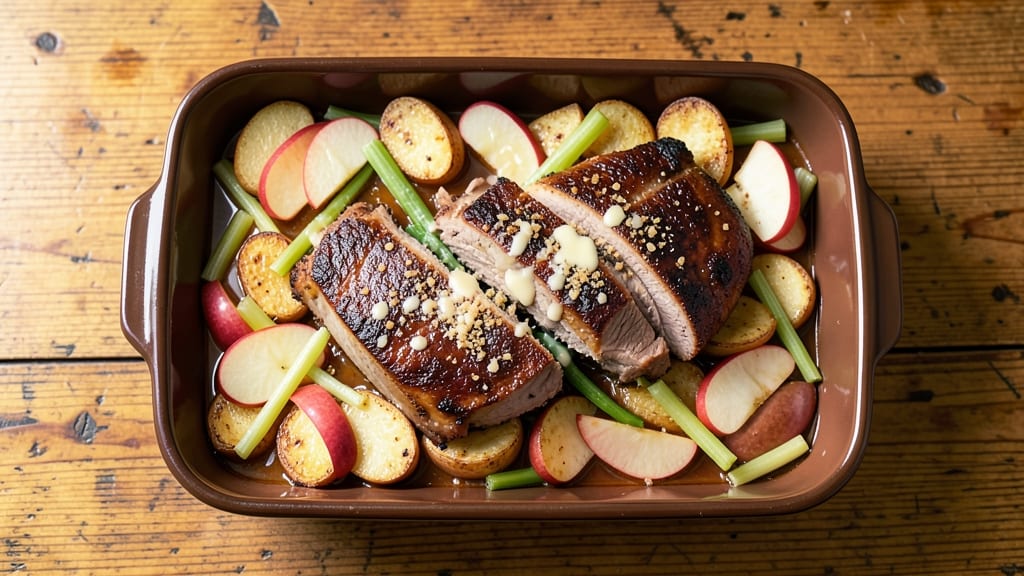 Pork Chops Apple Casserole Recipe: Savory-Sweet Bake With Celery Pepper Crunch