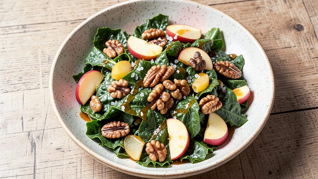 Kale Apple Walnut Salad Recipe: Crunchy Nut and Apple Balance With Citrus Kick