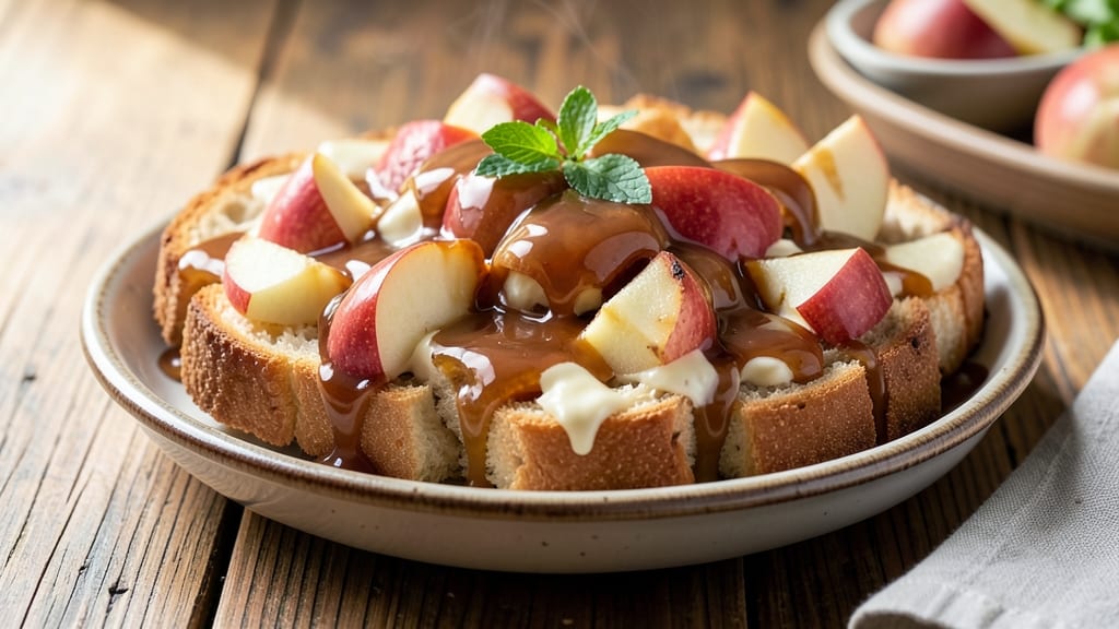 Apple Bread Pudding With Caramel Sauce Recipe: Warm Spiced Layers and Drizzled Richness